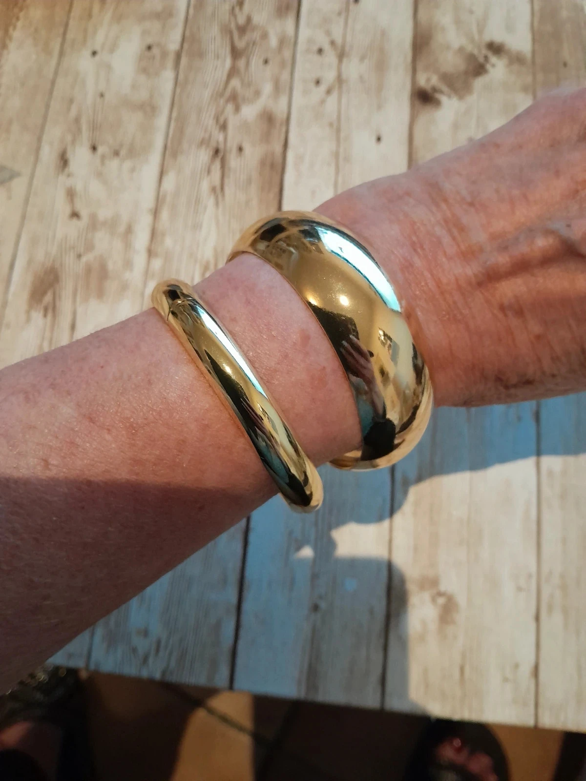 Prix Ferme - Lot de 2 bracelets, couleur doré